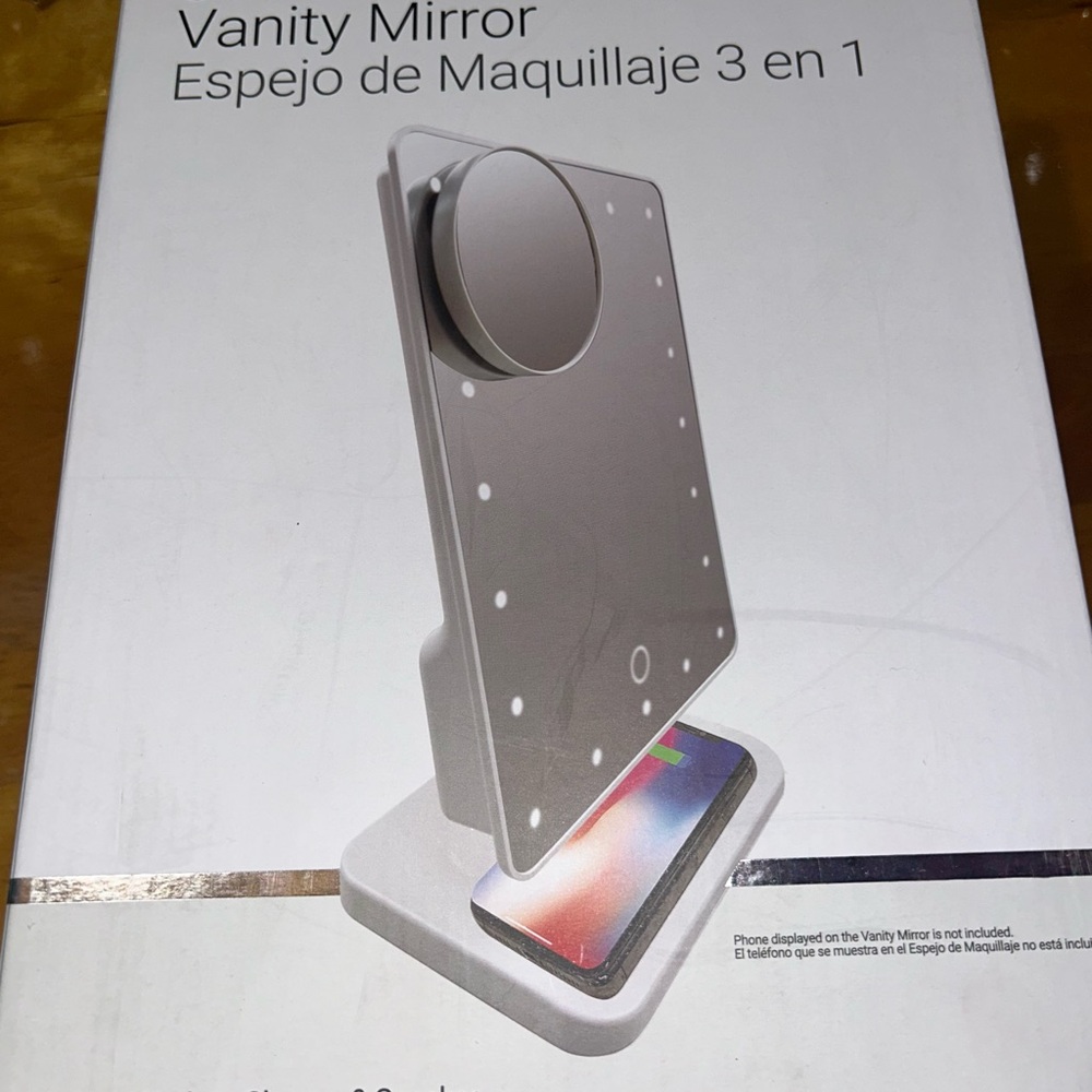 3-in-1 LED Vanity Makeup Mirror - Silver